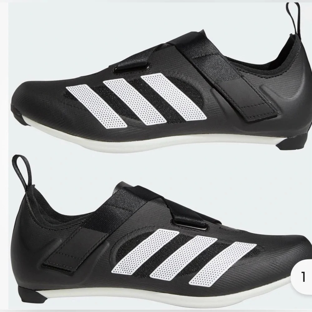 New Adidas Mens The Indoor Cycling Shoes Size 8 Black White